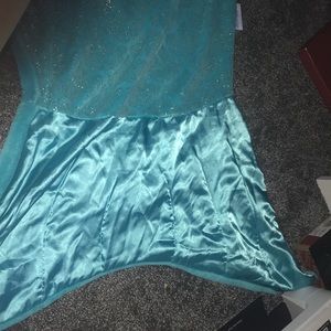 Beautiful mermaid blue tailed blanket